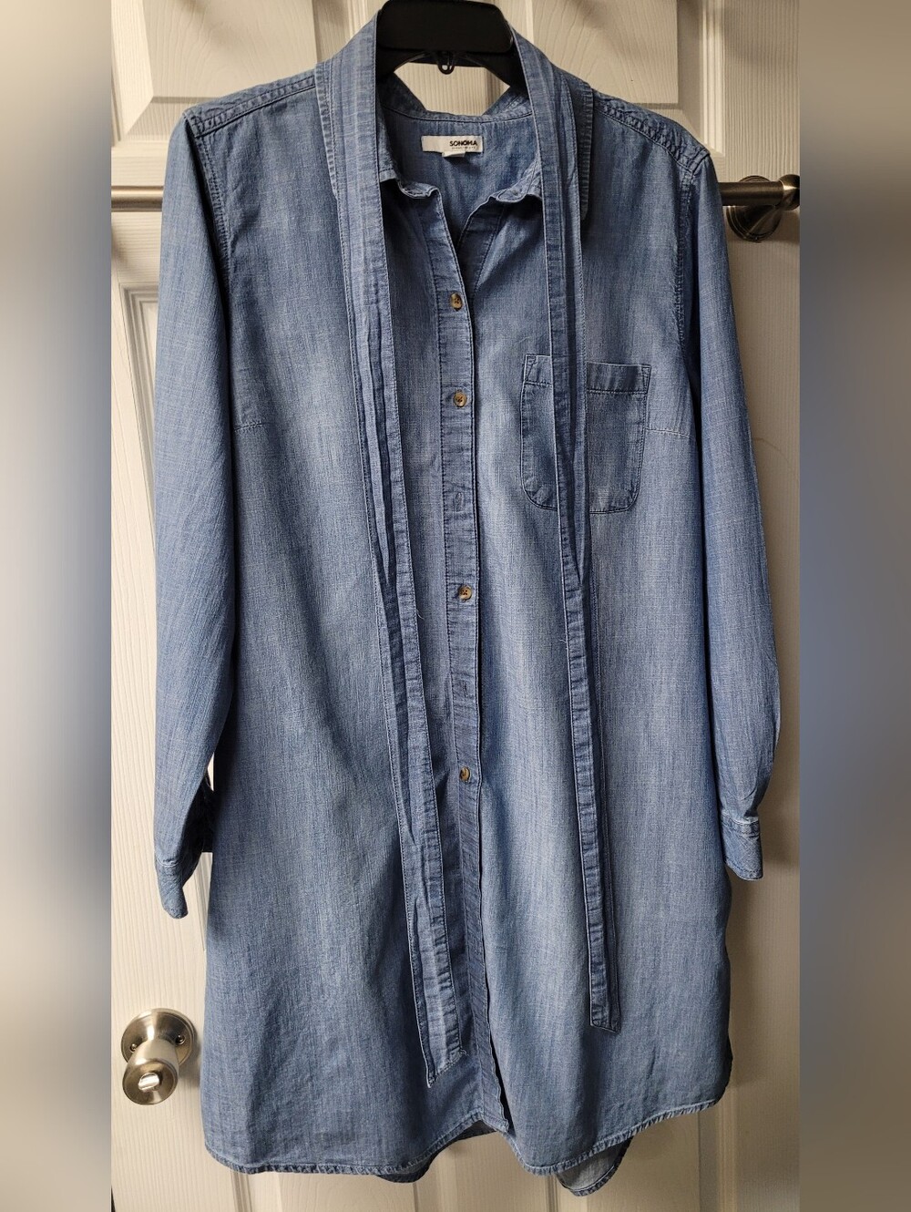Sonoma Denim Shirt Dress - Light Blue